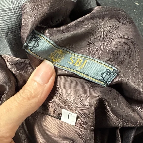 SBJ Vest Men's Plum and Gray Vest